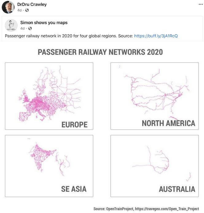 Passenger railway networks 2020