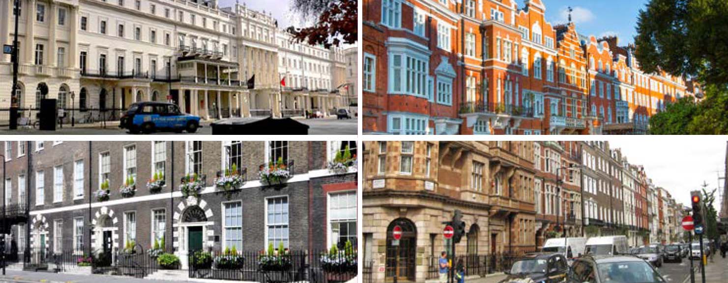London development areas are controlled by estates