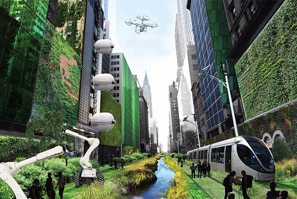 Productive Green 42nd Street NY for Post Carbon City, image courtesy Terreform ONE